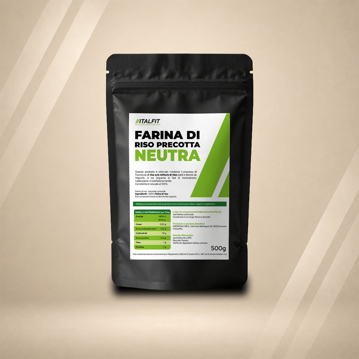 FARINA DI RISO PREGELATINIZZATA (CREMA DI RISO) GUSTO NEUTRO 500G