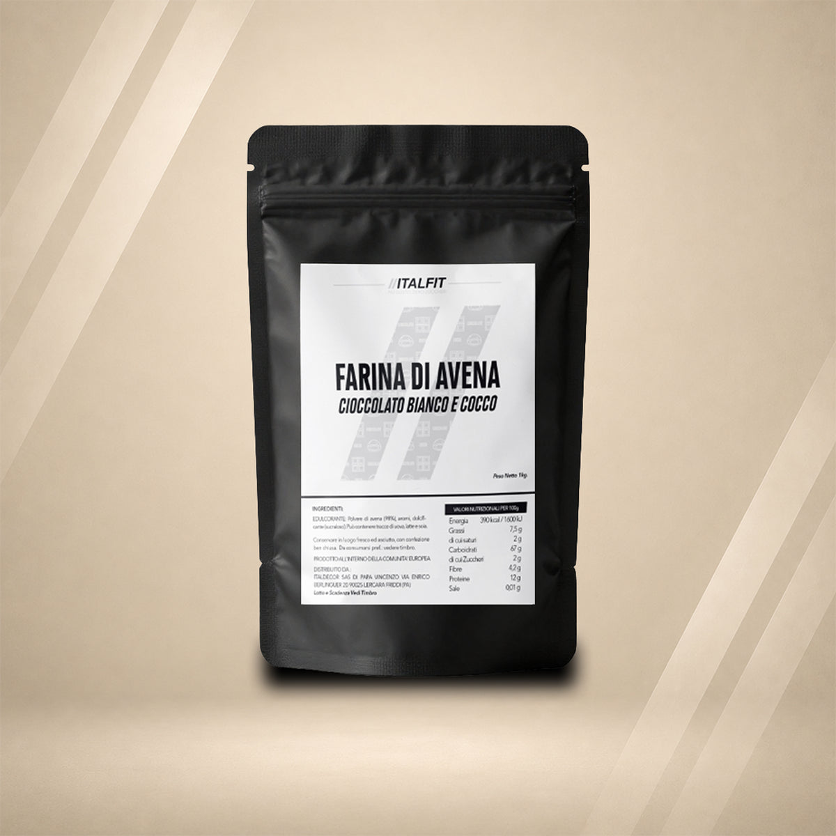 Farina di Avena Cioccolato Bianco e Cocco 1KG