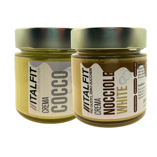 BOX 2 GUSTI COCCO + NOCCIOLA WHITE 200g X 2