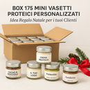 Box 175 Mini Vasetti di creme Proteiche Personalizzati – Idea Regalo per i tuoi clienti